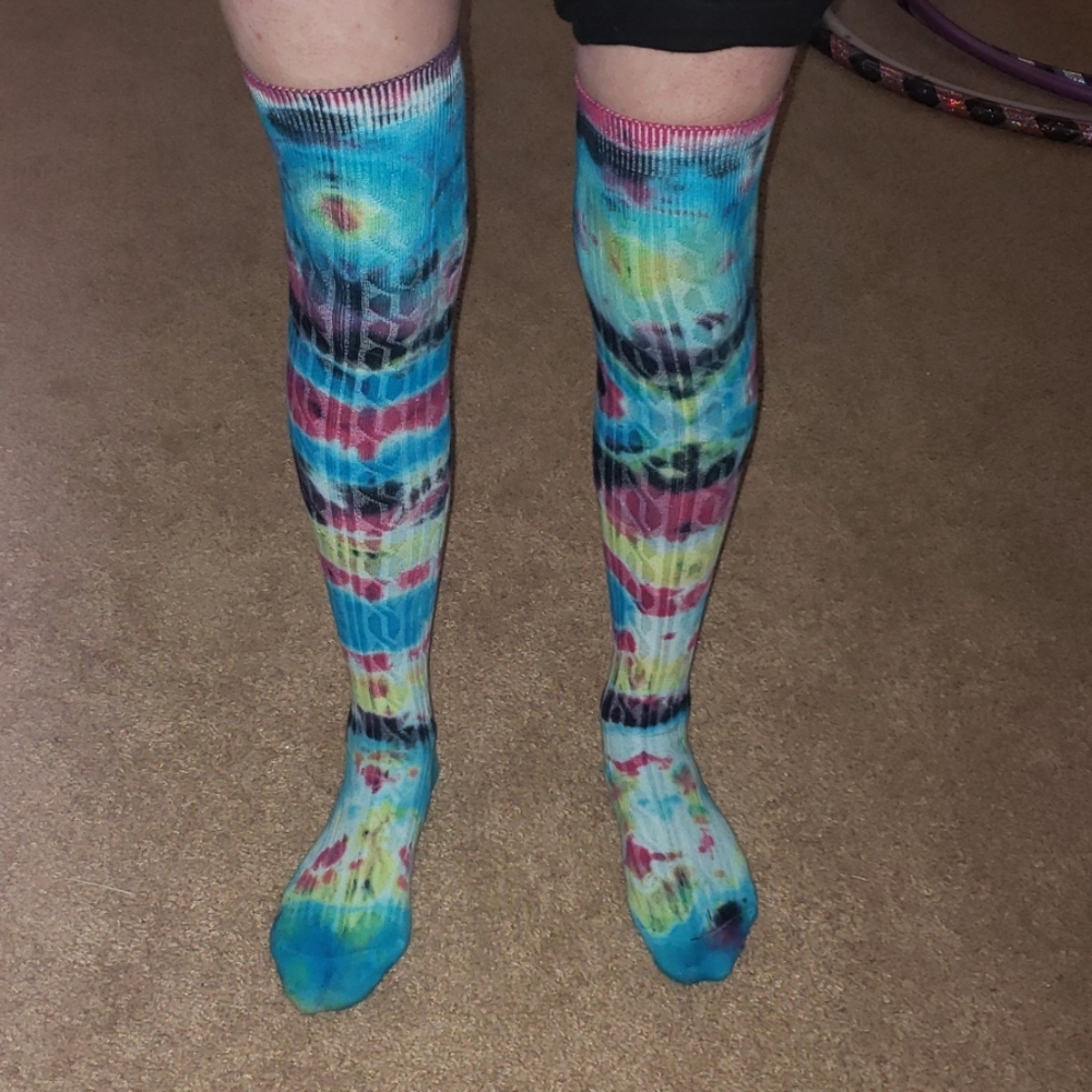CUSTOM MINESCAPE THIGH HIGH SOCKS